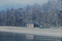 View west at beach house and old beach road